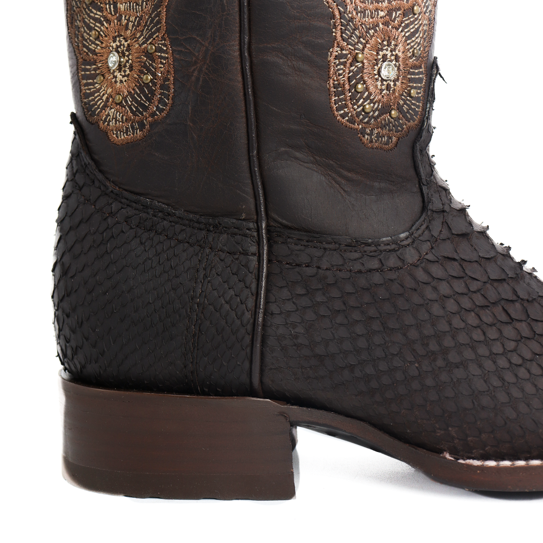 Bota Exótica en Piel de Pitón PB402