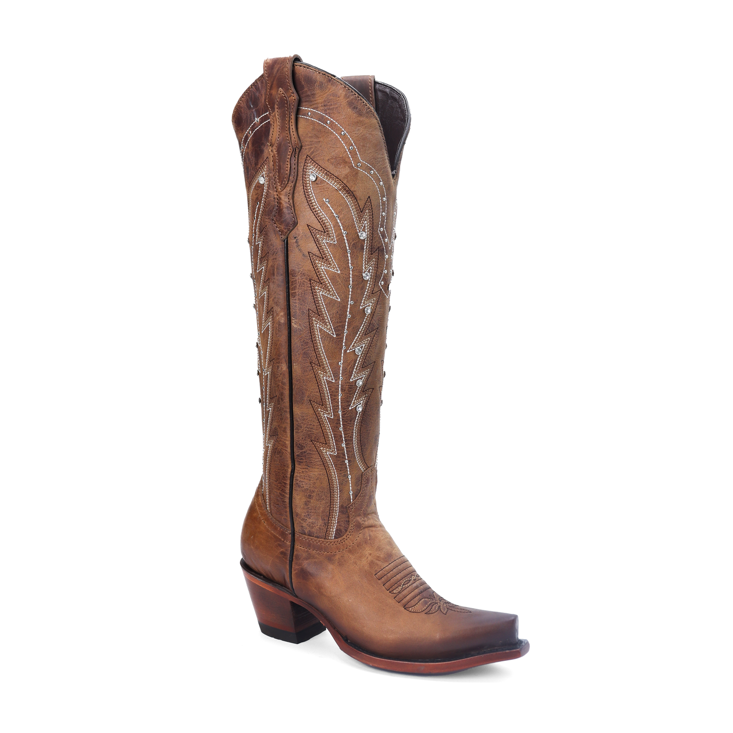 Bota Vaquera Cristal en Piel de Res PB311