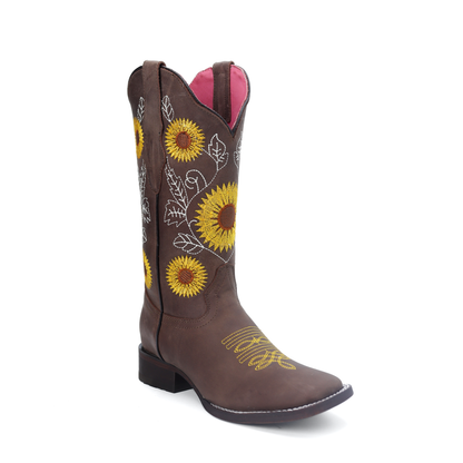 Bota Vaquera Girasol en Piel de Res PB204