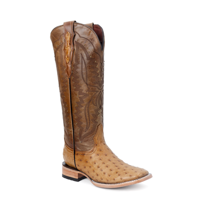 Bota Exótica en Piel de Avestruz PB403