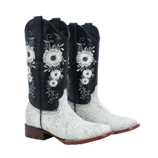 Bota Vaquera Pelo de Vaca en Piel de Res PB203