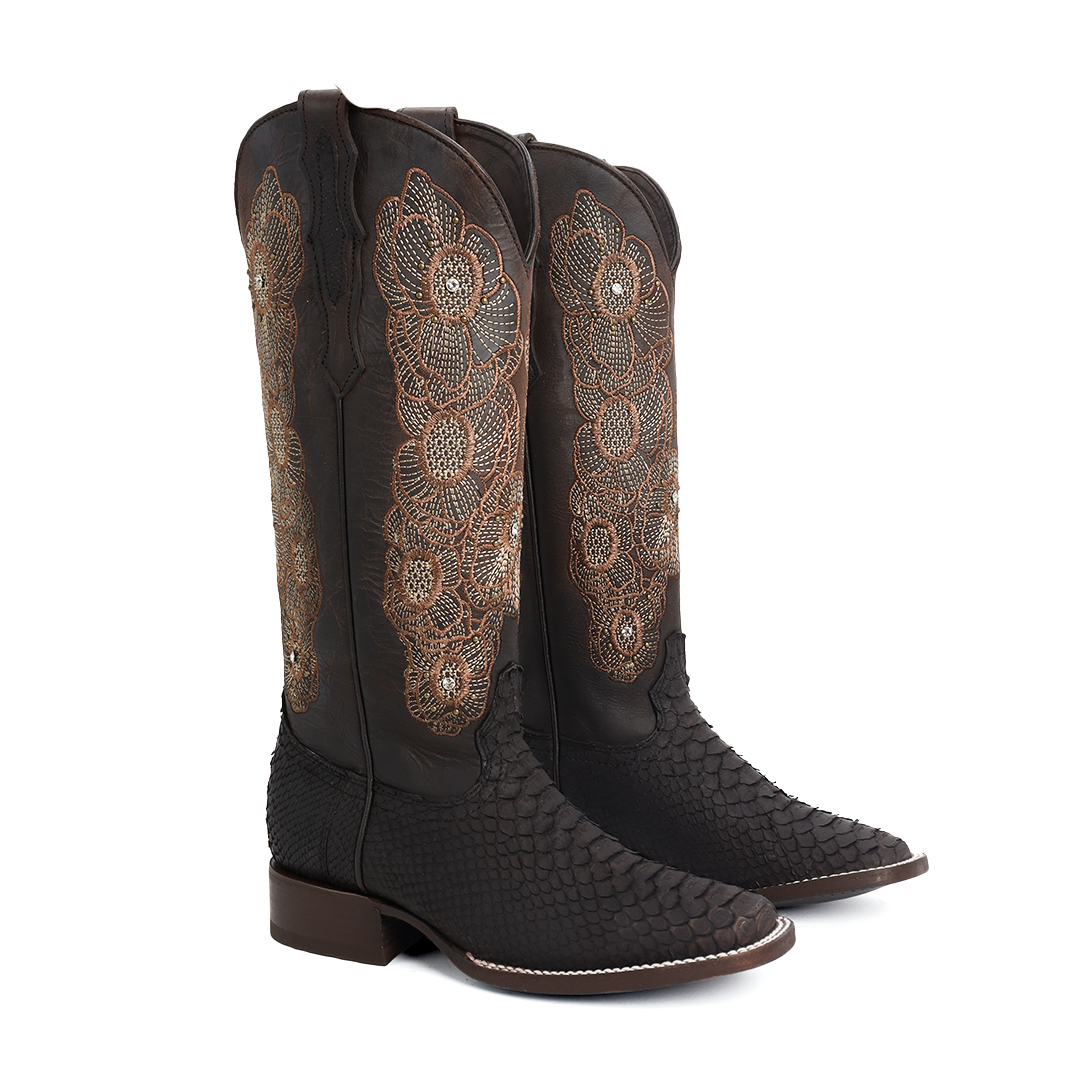 Bota Exótica en Piel de Pitón PB402