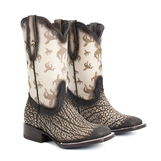 Bota Exótica en Piel de Cuello de Toro PB401