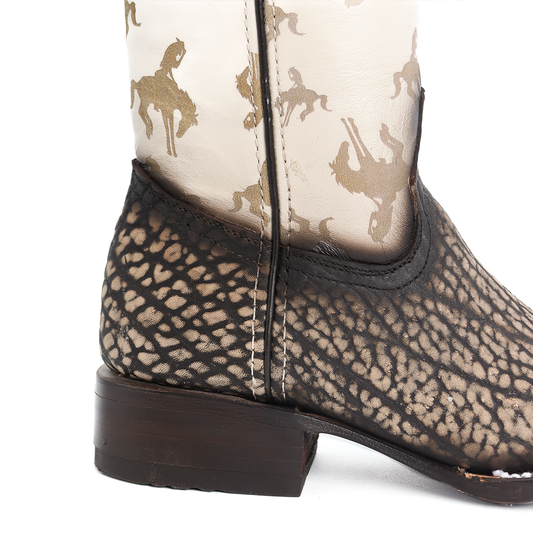 Bota Exótica en Piel de Cuello de Toro PB401
