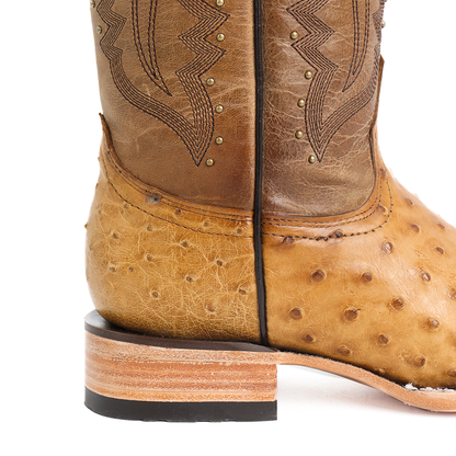 Bota Exótica en Piel de Avestruz PB403