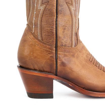 Bota Vaquera Cristal en Piel de Res PB311