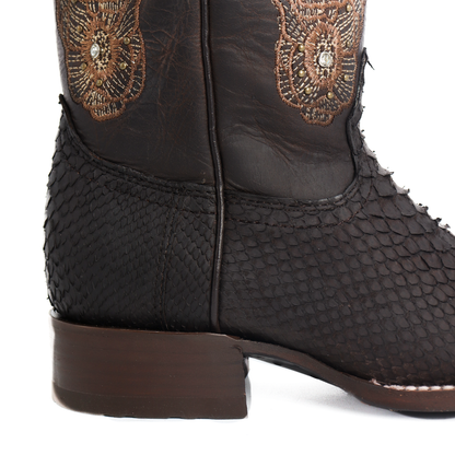 Bota Exótica en Piel de Pitón PB402
