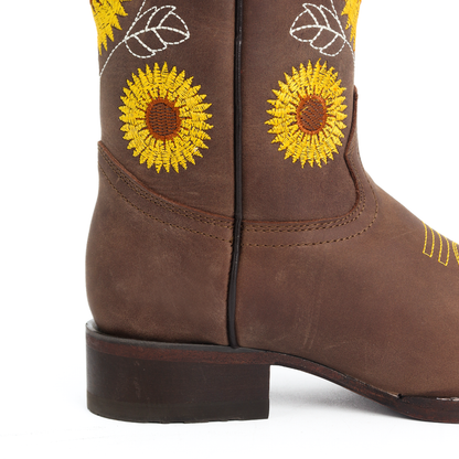 Bota Vaquera Girasol en Piel de Res PB204