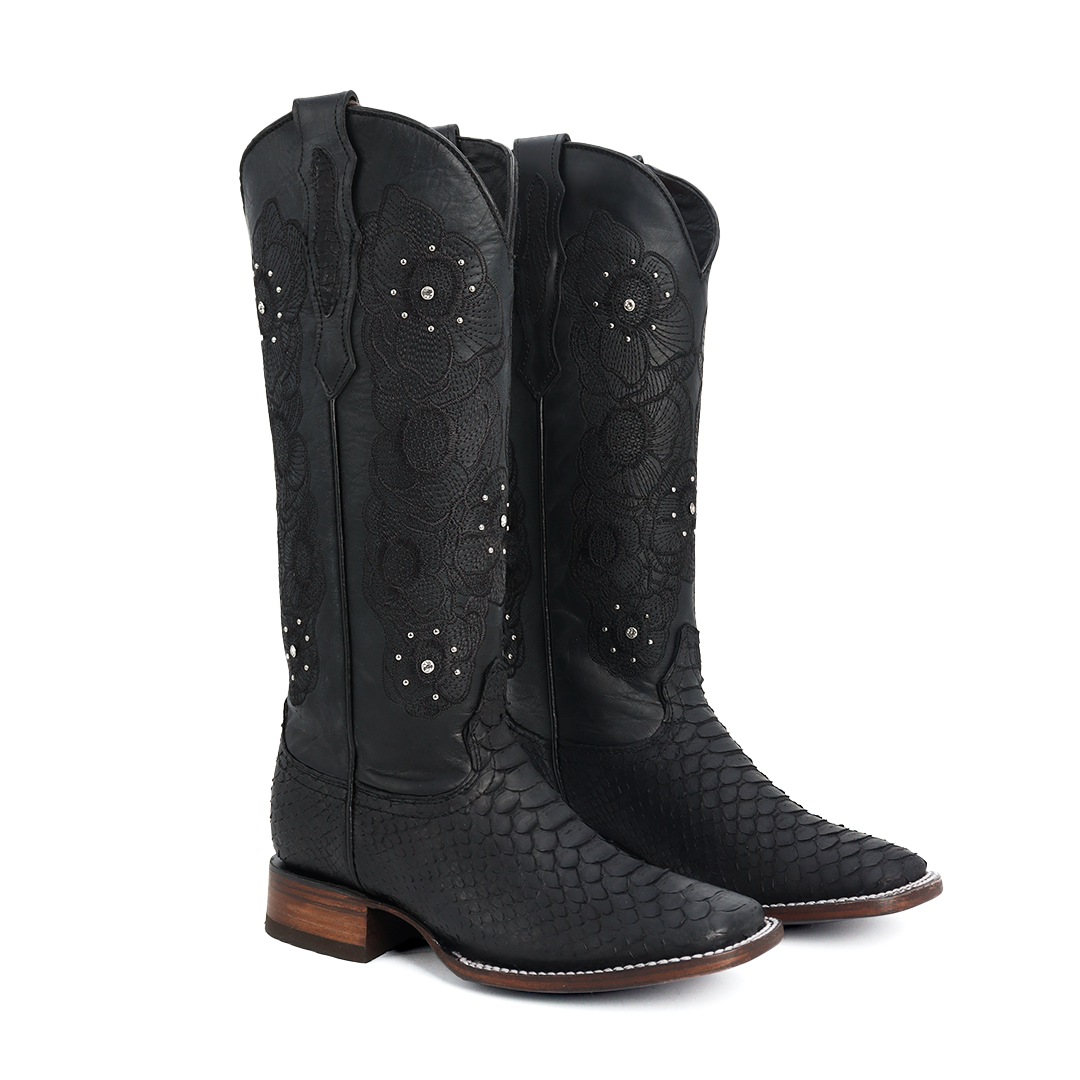Bota Exótica en Piel de Pitón PB402