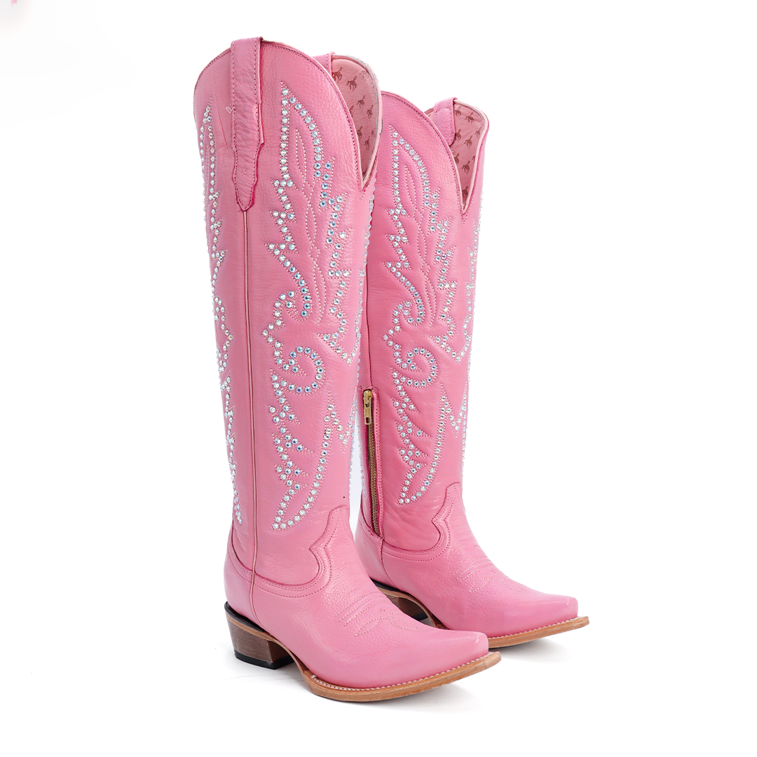 Bota Vaquera Pantera Rosa en Piel de Res PB312