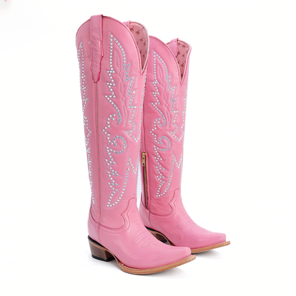 Bota Vaquera Pantera Rosa en Piel de Res PB312