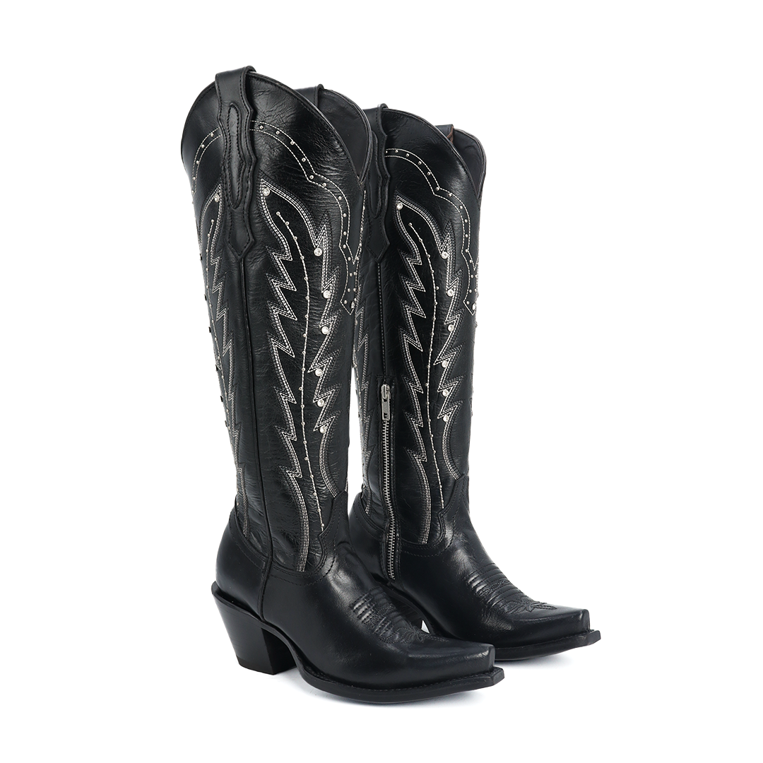 Bota Vaquera Cristal en Piel de Res PB311
