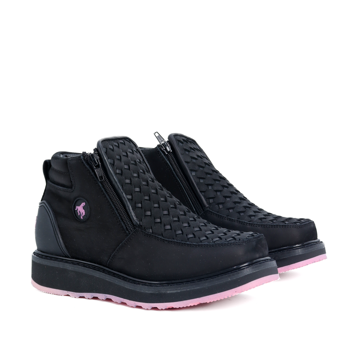 Botín Doble Zipper en Piel de Res PB506
