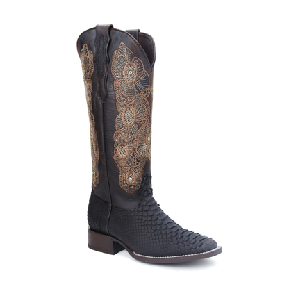 Bota Exótica en Piel de Pitón PB402